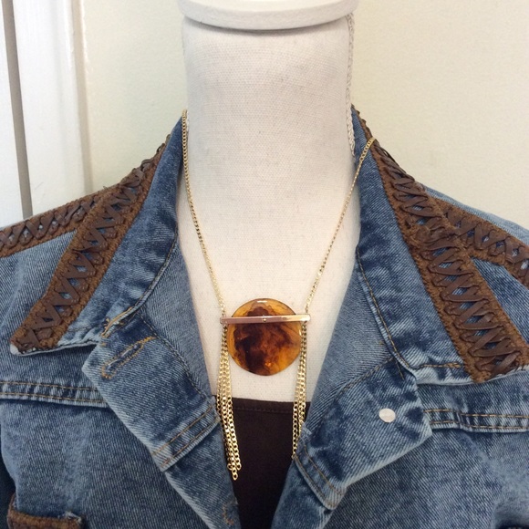 Jean Jacket w/Leather Trim (L-XL) - Picture 3 of 9